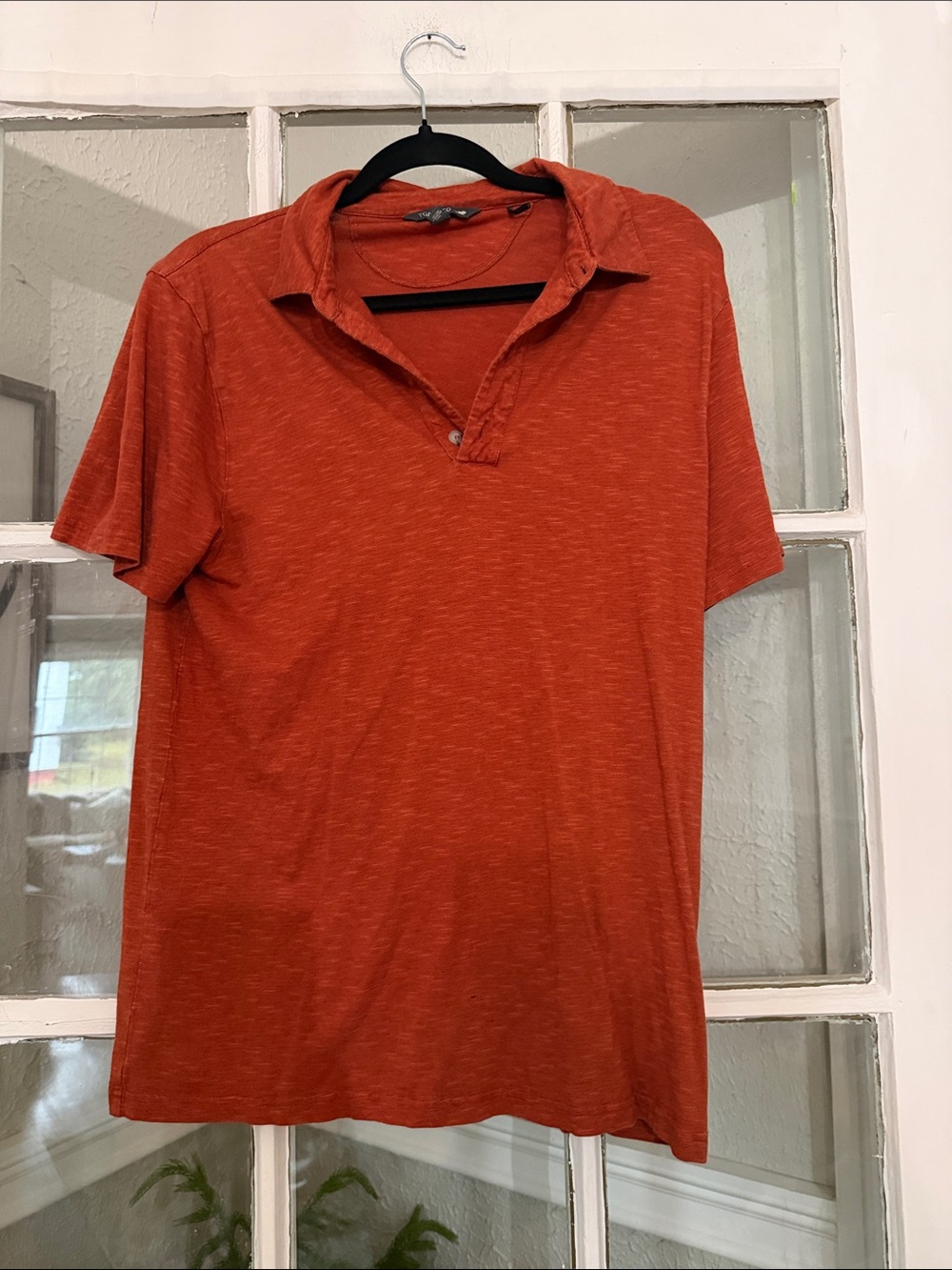 Toad & Co Men's Casual Polo Shirt in Burnt Orange